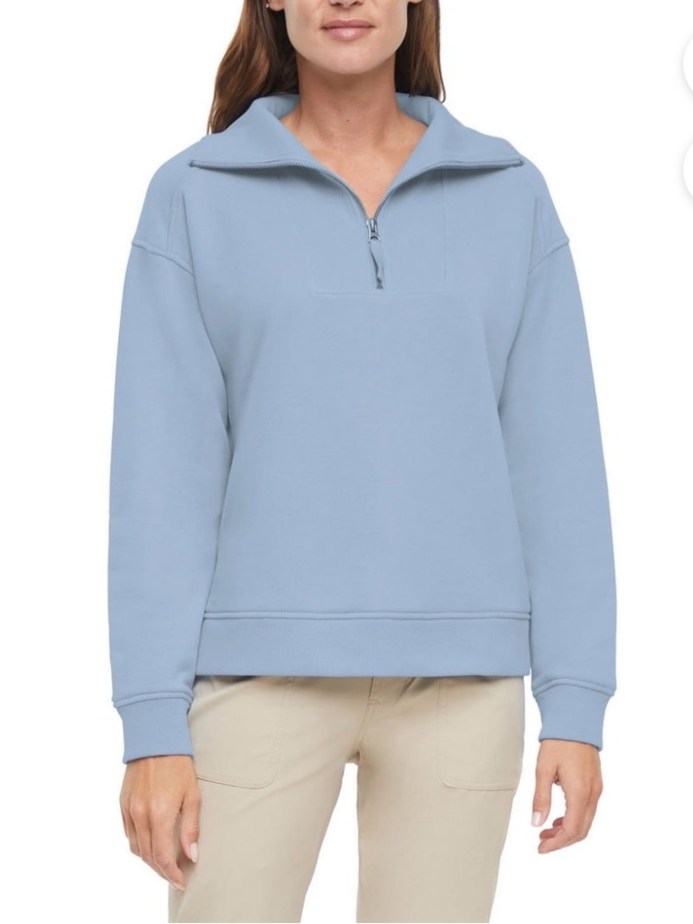 Eddie Bauer Light Blue Women's Quarter-Zip Pullover